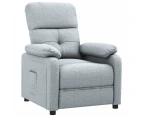 vidaXL Recliner Chair Light Grey Fabric