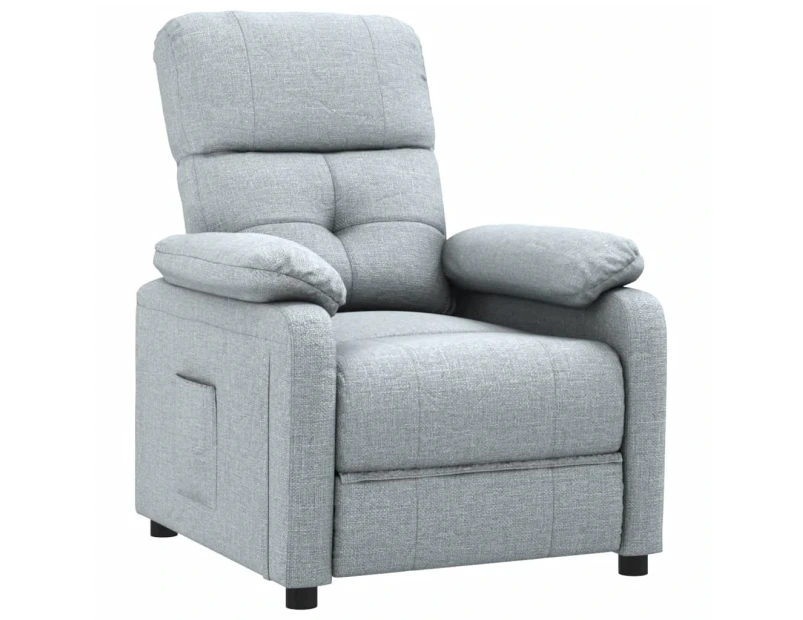 vidaXL Recliner Chair Light Grey Fabric