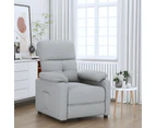 vidaXL Recliner Chair Light Grey Fabric