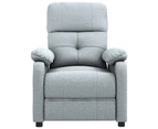 vidaXL Recliner Chair Light Grey Fabric