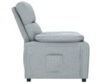 vidaXL Recliner Chair Light Grey Fabric