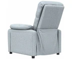 vidaXL Recliner Chair Light Grey Fabric