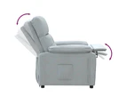 vidaXL Recliner Chair Light Grey Fabric