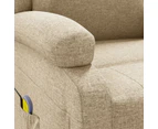vidaXL Massage Chair Cream Fabric