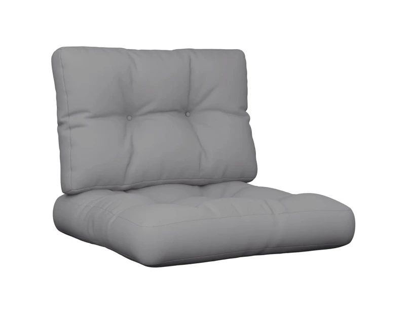 vidaXL Pallet Cushions 2 pcs Grey Fabric