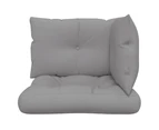 vidaXL Pallet Cushions 3 pcs Grey Fabric