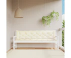 vidaXL Garden Bench Cushions 2pcs Cream White 200x50x7cm Oxford Fabric