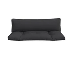 vidaXL Pallet Cushions 2 pcs Black Fabric