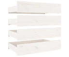 vidaXL Bed Drawers 4 pcs White Solid Wood Pine