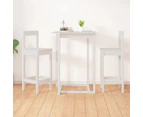 vidaXL Bar Chairs 2 pcs White 40x41.5x112 cm Solid Wood Pine