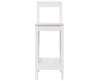 vidaXL Bar Chairs 2 pcs White 40x41.5x112 cm Solid Wood Pine