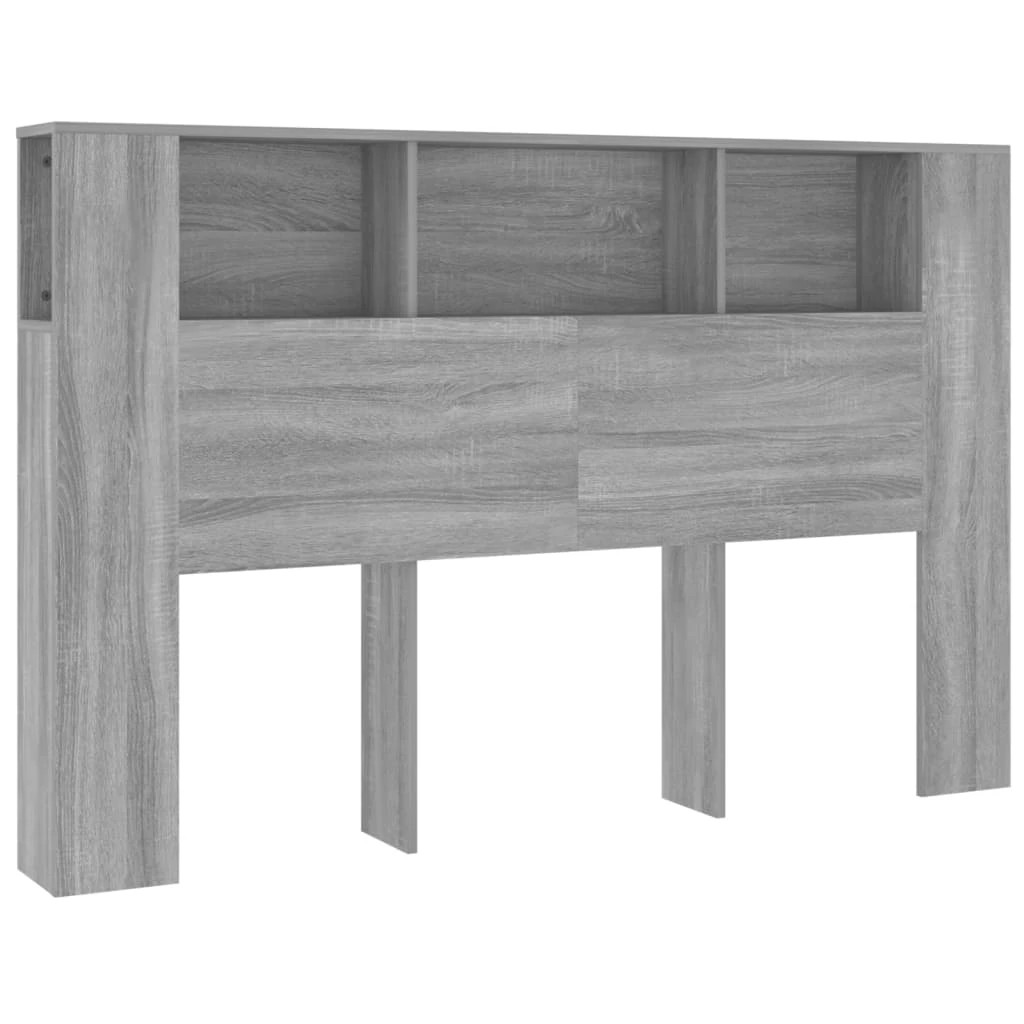 vidaXL Headboard Cabinet Grey Sonoma 160 cm