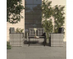 vidaXL 4 Piece Outdoor Lounge Set with Cushions Poly Rattan Grey