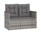 vidaXL 4 Piece Outdoor Lounge Set with Cushions Poly Rattan Grey