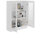 vidaXL Vitrine Cabinet White 82.5x30.5x115 cm Engineered Wood