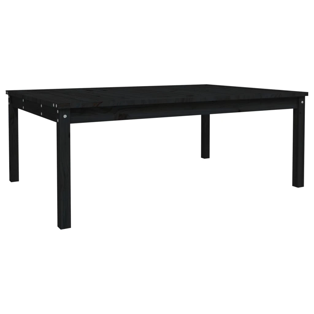 vidaXL Garden Table Black 121x82.5x45 cm Solid Wood Pine