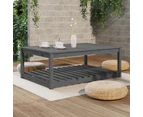 vidaXL Garden Table Grey 121x82.5x45 cm Solid Wood Pine