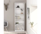 vidaXL 5-Tier Book Cabinet High Gloss White 60x24x175 cm Engineered Wood