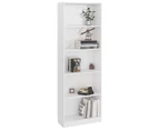 vidaXL 5-Tier Book Cabinet High Gloss White 60x24x175 cm Engineered Wood