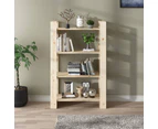 vidaXL Book Cabinet/Room Divider 80x35x125 cm Solid Wood Pine