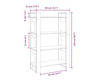 vidaXL Book Cabinet/Room Divider 80x35x125 cm Solid Wood Pine