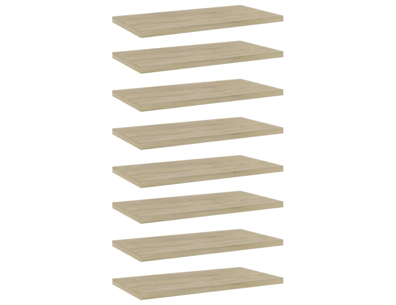 vidaXL Bookshelf Boards 8 pcs Sonoma Oak 40x20x1.5 cm Engineered Wood