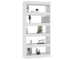 vidaXL Book Cabinet/Room Divider High Gloss White 80x30x166 cm Engineered Wood