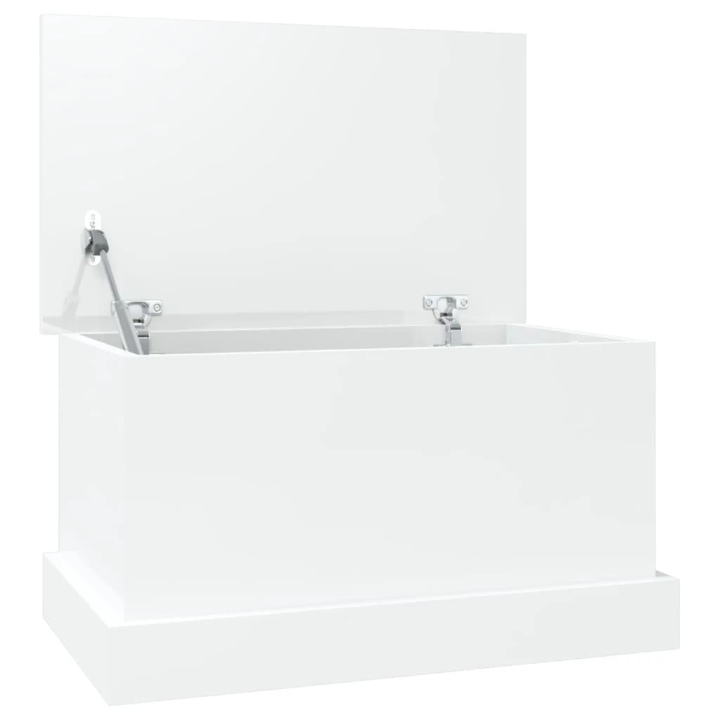 vidaXL Storage Box High Gloss White 50x30x28 cm Engineered Wood