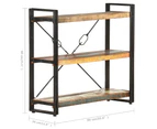 vidaXL 3-Tier Bookcase 90x30x80 cm Solid Reclaimed Wood