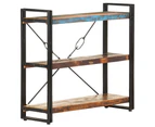 vidaXL 3-Tier Bookcase 90x30x80 cm Solid Reclaimed Wood