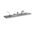 vidaXL Floating Wall Shelves 2 pcs Grey 120x23.5x3.8 cm MDF