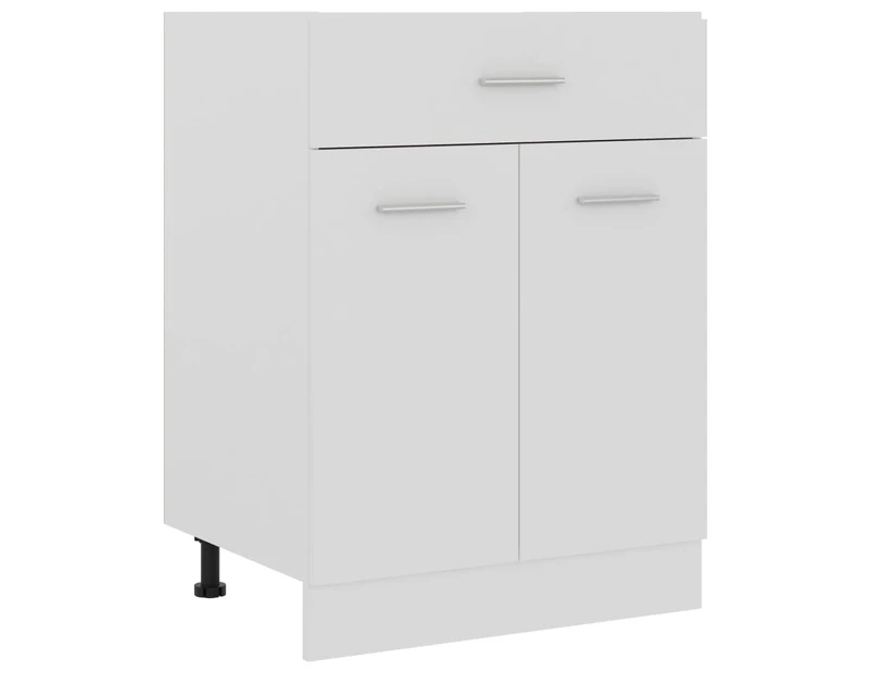 vidaXL Drawer Bottom Cabinet White 60x46x81.5 cm Engineered Wood