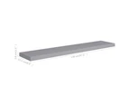 vidaXL Floating Wall Shelves 2 pcs Grey 120x23.5x3.8 cm MDF