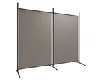 vidaXL 2-Panel Room Divider Anthracite 175x180 cm Fabric