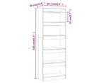 vidaXL Book Cabinet/Room Divider White 60x30x166 cm Engineered Wood