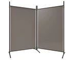 vidaXL 2-Panel Room Divider Anthracite 175x180 cm Fabric