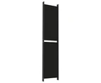 vidaXL 6-Panel Room Divider Black 300x220 cm Fabric