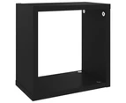 vidaXL Wall Cube Shelves 6 pcs Black 26x15x26 cm