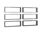 vidaXL Wall Cube Shelves 6 pcs High Gloss Grey 80x15x26.5 cm Engineered Wood