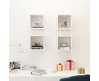 vidaXL Wall Cube Shelves 4 pcs White 26x15x26 cm