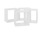 vidaXL Wall Cube Shelves 4 pcs White 26x15x26 cm