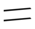 vidaXL Wall Shelves 2 pcs Black 115x9x3 cm