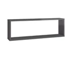 vidaXL Wall Cube Shelves 6 pcs High Gloss Grey 80x15x26.5 cm Engineered Wood