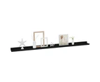 vidaXL Wall Shelves 2 pcs Black 115x9x3 cm