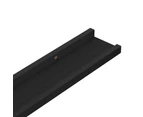 vidaXL Wall Shelves 2 pcs Black 115x9x3 cm