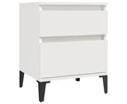 vidaXL Bedside Cabinet White 40x35x50 cm