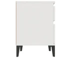 vidaXL Bedside Cabinet White 40x35x50 cm