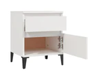 vidaXL Bedside Cabinet White 40x35x50 cm