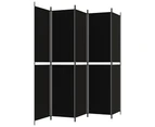 vidaXL 5-Panel Room Divider Black 250x220 cm Fabric