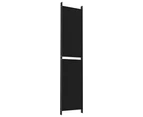 vidaXL 5-Panel Room Divider Black 250x220 cm Fabric